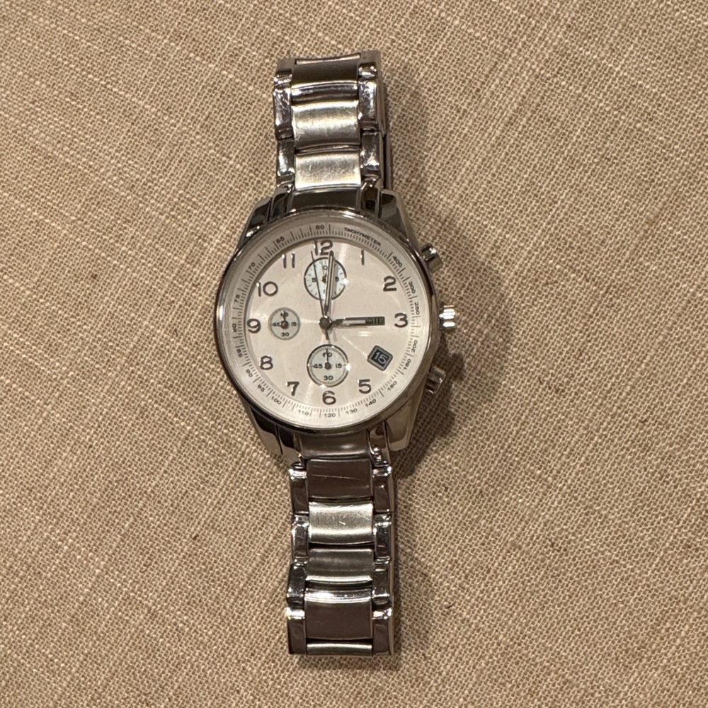 Fossil Silver Chronograph Watch